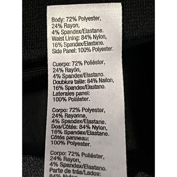 Assets by Spanx Leggings Womens Medium Faux Leather Side Stripe Leggings Stretch - Picture 5 of 7